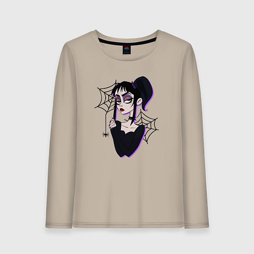 Женский лонгслив Лидия - Битлджус / Миндальный – фото 1