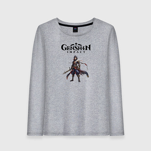 Женский лонгслив Косплей Genshin impact boy / Меланж – фото 1
