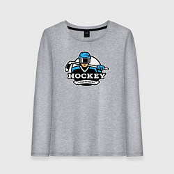 Лонгслив хлопковый женский Турнир хоккея, цвет: меланж