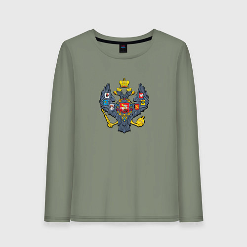 Женский лонгслив Двуглавый орёл герб / Авокадо – фото 1