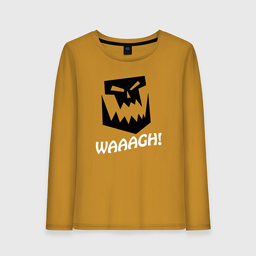 Женский лонгслив Warhammer waaagh game / Горчичный – фото 1