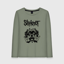 Лонгслив хлопковый женский Slipknot - rock dog, цвет: авокадо