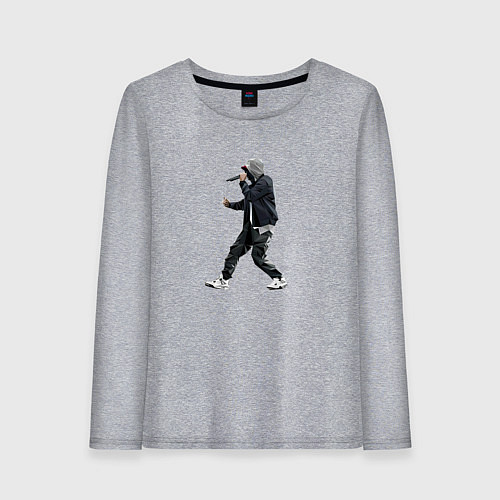 Женский лонгслив Eminem is live / Меланж – фото 1