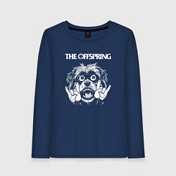 Лонгслив хлопковый женский The Offspring rock dog, цвет: тёмно-синий