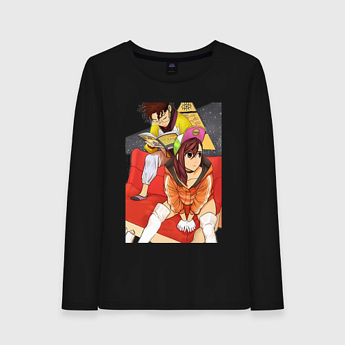 Женский лонгслив Дандадан: Момо Аясэ / Черный – фото 1