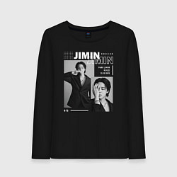 Лонгслив хлопковый женский Park Jimin bts, цвет: черный