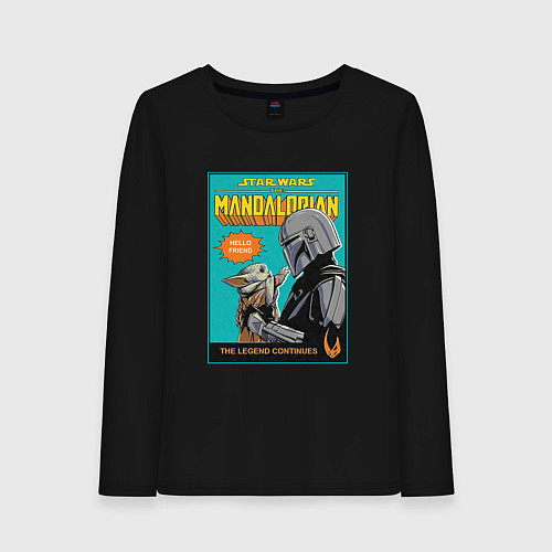 Женский лонгслив Mandalorian - Din Djarin / Черный – фото 1
