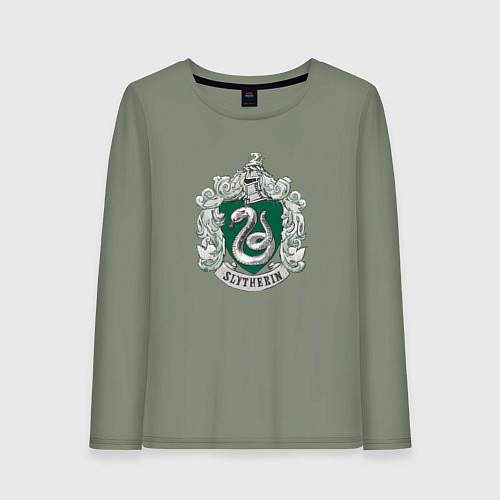 Женский лонгслив Герб Слизерина / Авокадо – фото 1