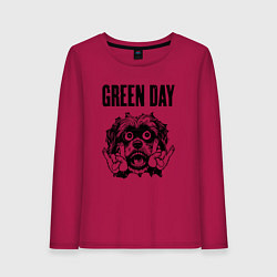 Лонгслив хлопковый женский Green Day - rock dog, цвет: маджента