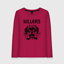 Лонгслив хлопковый женский The Killers - rock dog, цвет: маджента