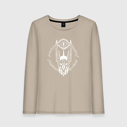 Лонгслив хлопковый женский Око Саурона - Властелин колец, цвет: миндальный
