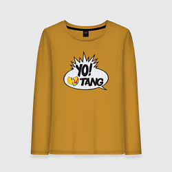 Лонгслив хлопковый женский Yo Wu-Tang, цвет: горчичный