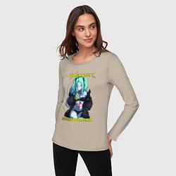 Лонгслив хлопковый женский Edge runners - rebecca, цвет: миндальный — фото 2