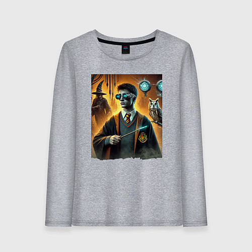 Женский лонгслив Harry Potter - steampunk fantasy / Меланж – фото 1