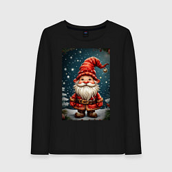 Женский лонгслив Новогодний гном