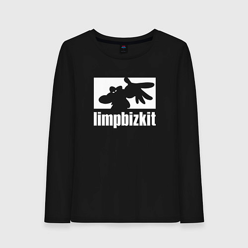 Женский лонгслив Limp Bizkit - logo / Черный – фото 1