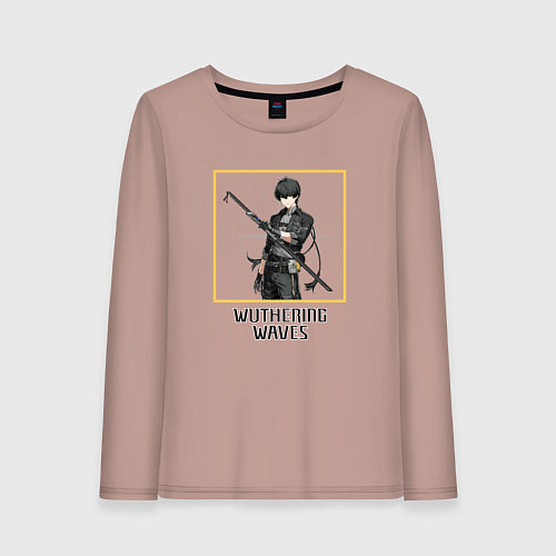 Женский лонгслив Ровер парень / Пыльно-розовый – фото 1