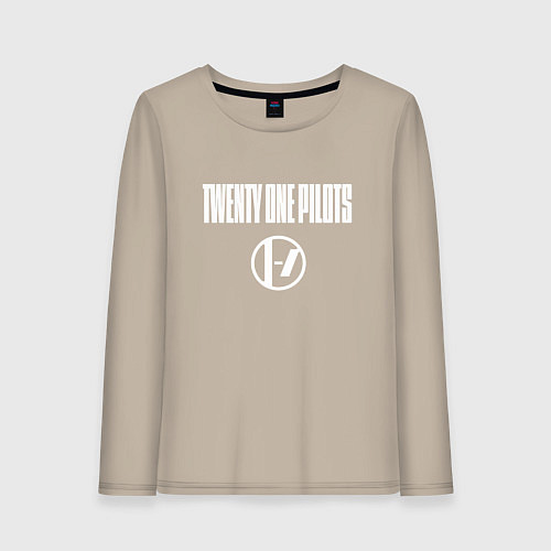 Женский лонгслив Twenty one pilots - logo / Миндальный – фото 1