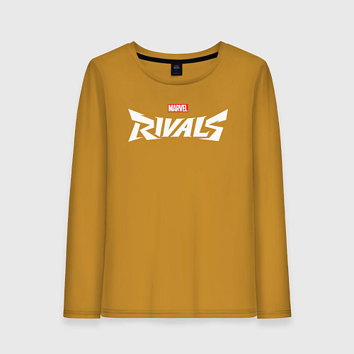 Женский лонгслив Marvel rivals logo / Горчичный – фото 1