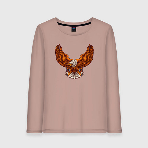 Женский лонгслив Свободный орёл / Пыльно-розовый – фото 1