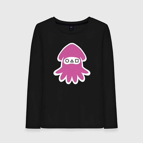 Женский лонгслив Кальмарчик / Черный – фото 1