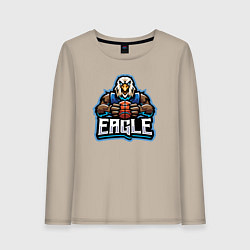 Лонгслив хлопковый женский Eagle basketball, цвет: миндальный