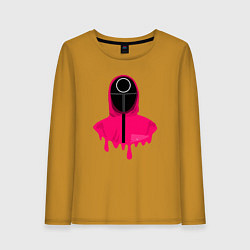Лонгслив хлопковый женский Розовый охранник, цвет: горчичный