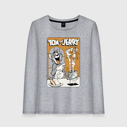 Женский лонгслив Том и Джерри - тосты