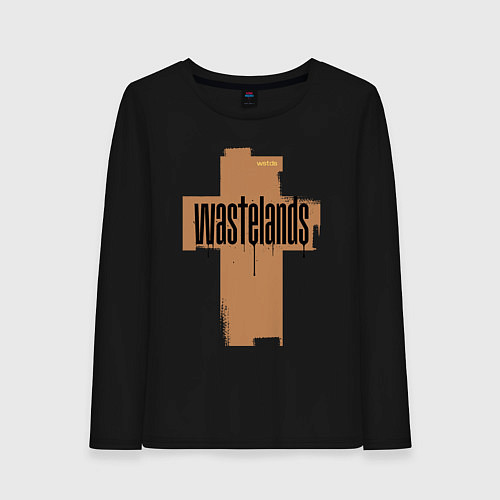 Женский лонгслив The rusty cross / Черный – фото 1