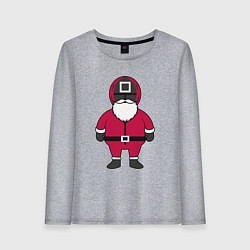 Лонгслив хлопковый женский Squid game Santa, цвет: меланж