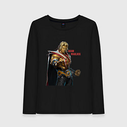 Лонгслив хлопковый женский Adam Warlock, цвет: черный