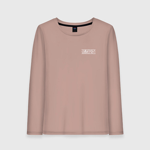 Женский лонгслив Слава роду / Пыльно-розовый – фото 1