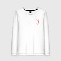Лонгслив хлопковый женский Красная рыбка - couple cloth, цвет: белый