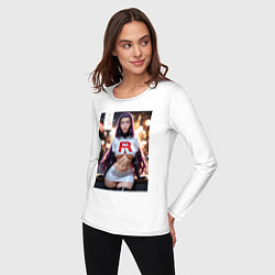 Лонгслив хлопковый женский Джесси Команда R Покемон, цвет: белый — фото 2