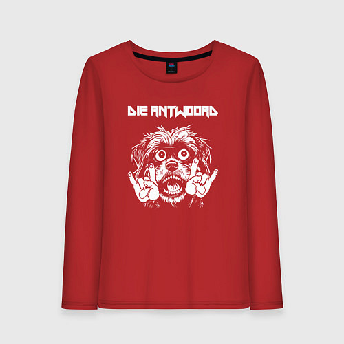 Женский лонгслив Die Antwoord rock dog / Красный – фото 1