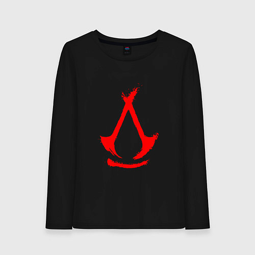 Женский лонгслив Assassins creed - shadows logotype / Черный – фото 1