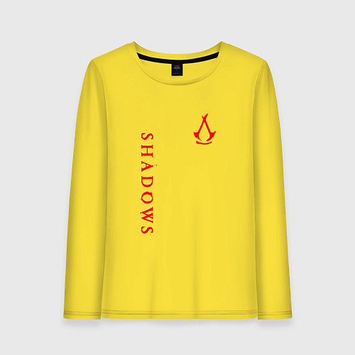 Женский лонгслив Assassins creed - shadows red / Желтый – фото 1