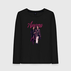 Лонгслив хлопковый женский Анора, цвет: черный