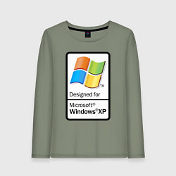 Лонгслив хлопковый женский Предназначен для xp, цвет: авокадо