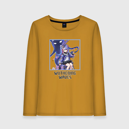 Женский лонгслив Роча / Горчичный – фото 1