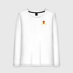 Лонгслив хлопковый женский Мотострелковые войска: эмблема со щитом, цвет: белый