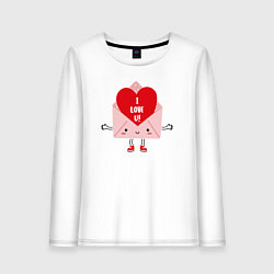 Женский лонгслив Письмо любви