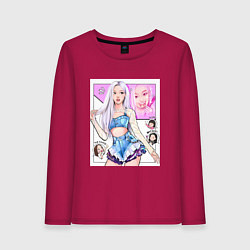 Лонгслив хлопковый женский Blackpink - Rose, цвет: маджента
