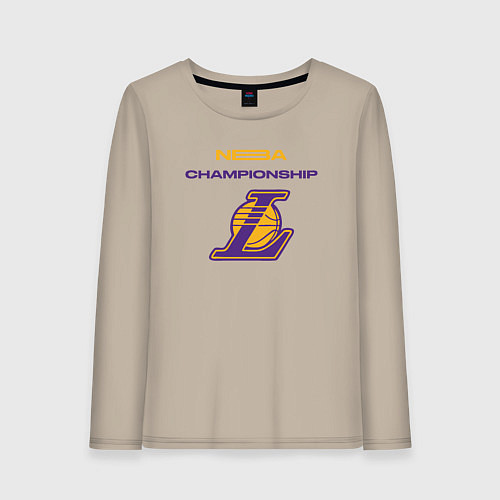 Женский лонгслив Lakers championship / Миндальный – фото 1