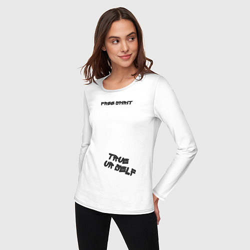 Женский лонгслив Free spirit / Белый – фото 3