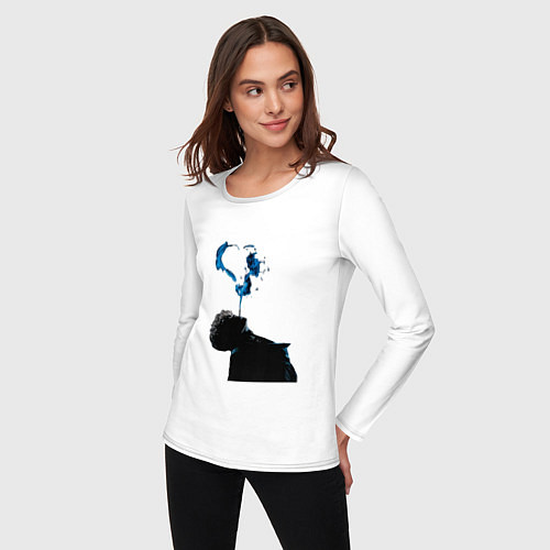 Женский лонгслив Три дня дождя постер / Белый – фото 3