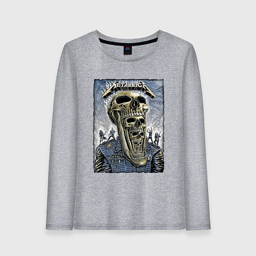 Женский лонгслив Metallica - playbill / Меланж – фото 1