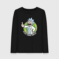 Лонгслив хлопковый женский Vault Rick, цвет: черный