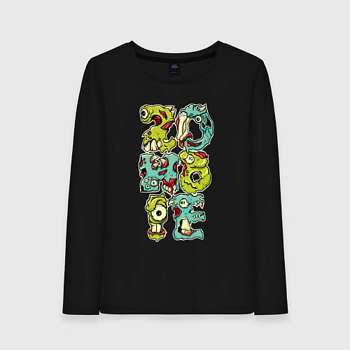 Женский лонгслив Зомби / Черный – фото 1