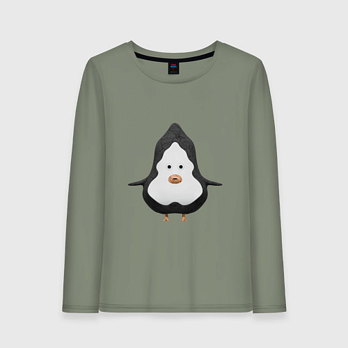 Женский лонгслив Cartoon penguin character / Авокадо – фото 1